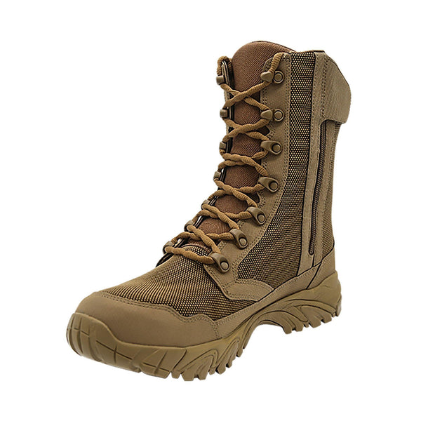 ALTAI® 8" Brown Waterproof Motorcycling Boots with Zipper - Altai Gear Singapore
